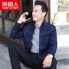 老年男士春秋夾克中年人秋季外套男裝秋裝男上衣