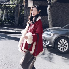 ins超火羽絨棉服女冬新款韓版學生中長款棉襖羊羔毛拼接外套